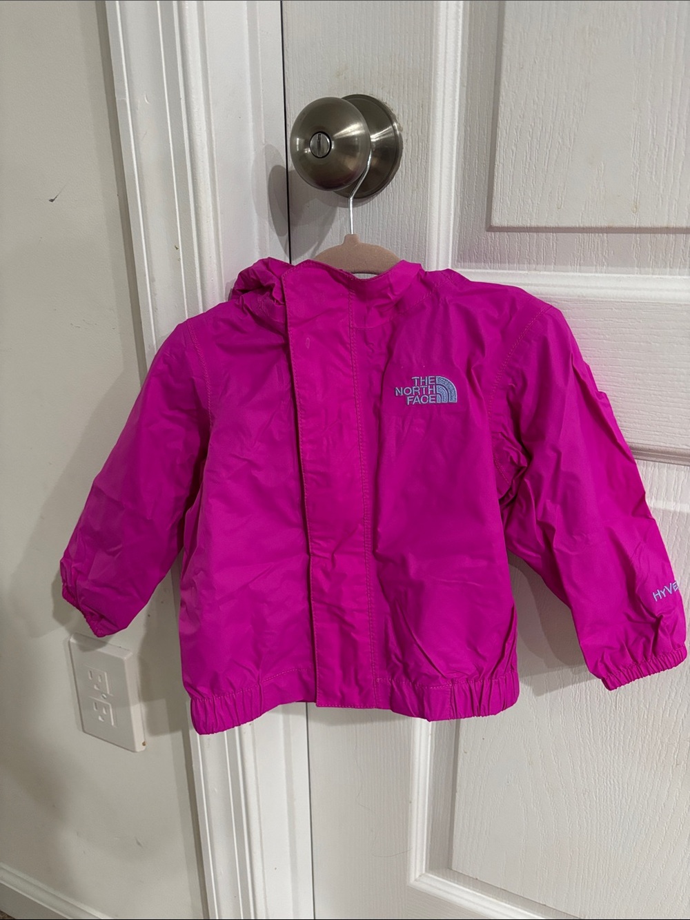 The North Face Kids Hot Pink Hooded Rain Jacket